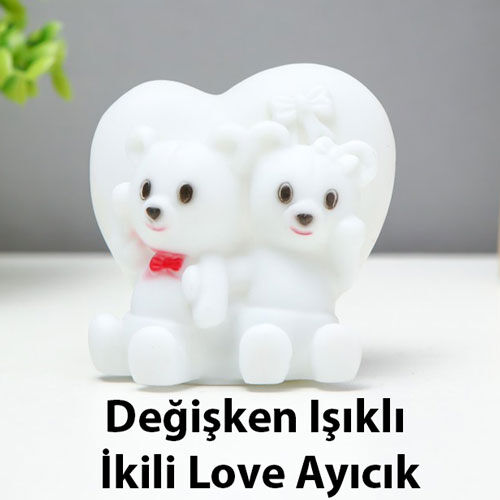 Değişken Işıklı İkili Love Ayıcık - OFİSOMİ-S
