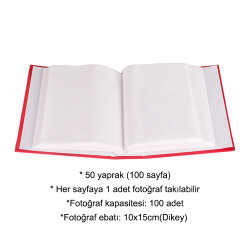 Deri 100'lük 10x15cm. Pencereli Fotoğraf Albümü - 2