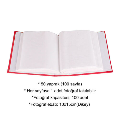 Deri 100'lük 10x15cm. Pencereli Fotoğraf Albümü - OFİSOMİ-T (1)
