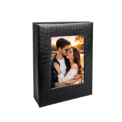 Deri 100'lük 15x21cm. Pencereli Fotoğraf Albümü - 10