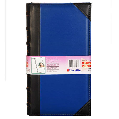 Deri Fotoğraf Albümü 300'lük 10x15 cm Siyah Lacivert - OFİSOMİ-S