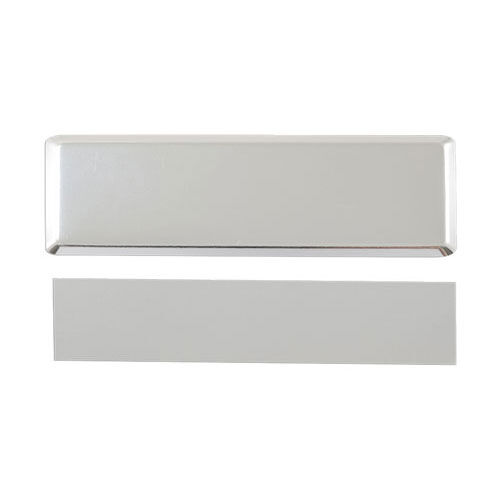 Dikdörtgen Metal Yaka İsimliği (gümüş) 7,5x2,3 cm - 1