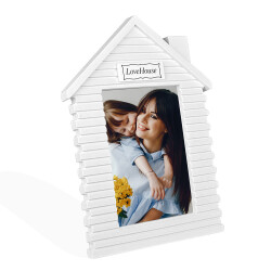 Dikey Beyaz Ev Fotoğraf Çerçevesi - 13x18cm - 1
