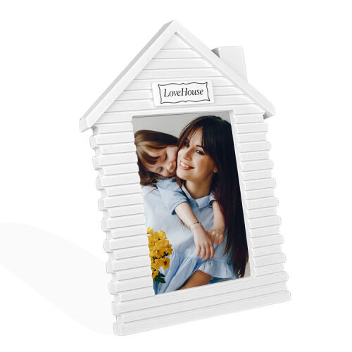 Dikey Beyaz Ev Fotoğraf Çerçevesi - 13x18cm - OFİSOMİ-T