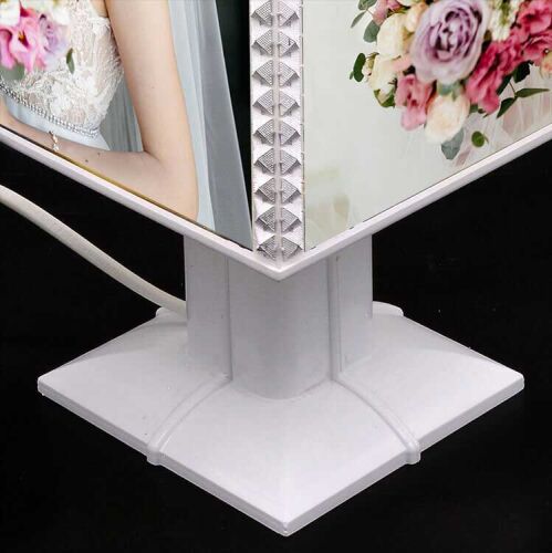 Dönen Abajur Gümüş Taşlı Fotoğraf Takılabilen Gece Lambası - OFİSOMİ-T (1)