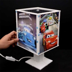 Dönen Abajur Mavi Boncuk Fotoğraf Takılabilen Gece Lambası - 1