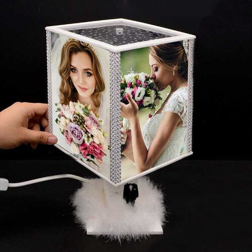 Dönen Abajur Smokin Fotoğraf Takılabilen Gece Lambası - OFİSOMİ-T