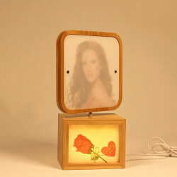 Dönen Ahşap Led'li Fotoğraf Çerçevesi - 2