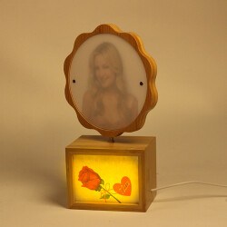 Dönen Ahşap Led'li Papatya Çerçeve - 2