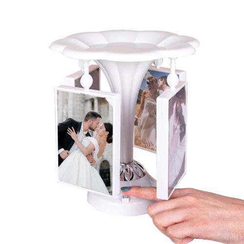 Dönen Beyaz Salıncak Hareketli Fotoğraf Çerçevesi - OFİSOMİ-T (1)