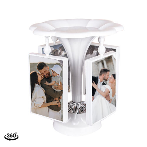 Dönen Beyaz Salıncak Hareketli Fotoğraf Çerçevesi - OFİSOMİ-T