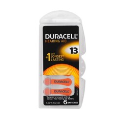 Duracell 13 Numara Düğme Kulaklık Pili İşitme Cihazı İçin 6'lı Paket - 1