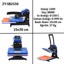 Düz Transfer Baskı Presi 25X30 cm - 1