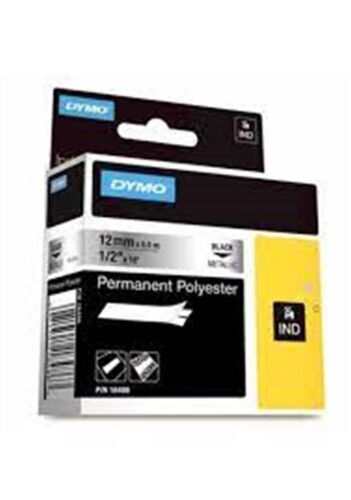 Dymo 18508DMO RhinoPRO SabitPolyester Şerit 9mmx5,5m Şeffaf-Siyah - DYMO