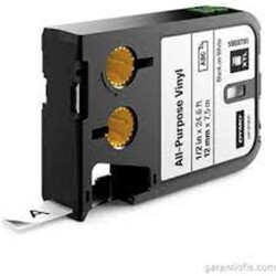 DYMO 1868751 XTL Çok Amaçlı Vinil, 12 mm x 7 m, Beyaz-Siyah - 1