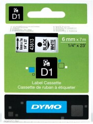 DYMO S0720790 D1 Yedek Şerit, 6 mm x 7 mt, Sarı- Siyah (43618) - 1