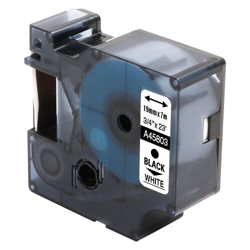 DYMO S0720930 D1 Yedek Şerit, 24 mm x 7 mt, Beyaz- Siyah (53713) - 1