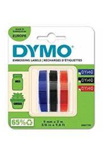 DYMO S0847750 Kabartma Şerit, 9 mmx3 mt 3 lü Bls K-S-M - DYMO (1)