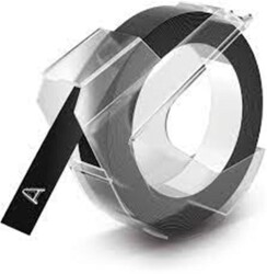 DYMO S0898130 Kabartma Şerit, 9 mmx3 mt, Siyah 520109 - 1