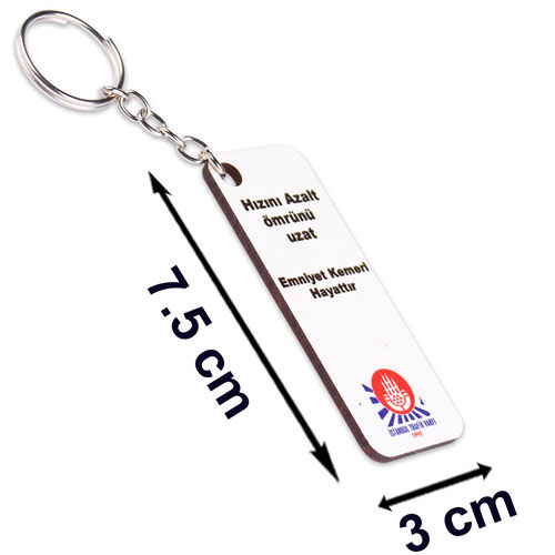 Eko.MDF Çift Taraflı Anahtarlık - Dikdörtgen - OFİSOMİ-S (1)