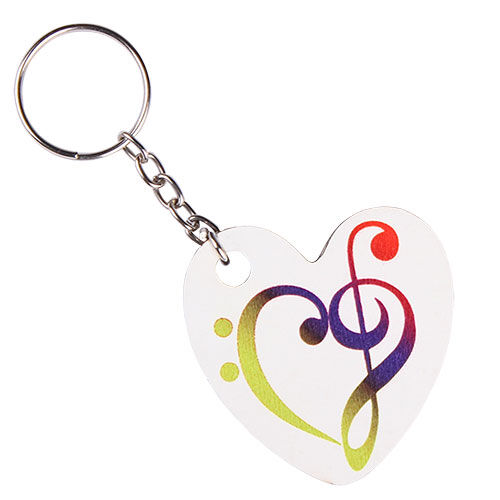 Eko.MDF Çift Taraflı Anahtarlık - Kalp - 3