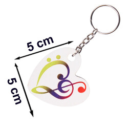 Eko.MDF Çift Taraflı Anahtarlık - Kalp - 2