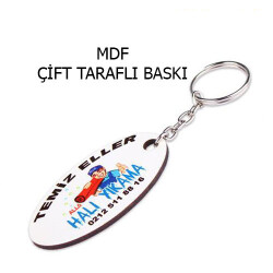 Eko.MDF Çift Taraflı Anahtarlık - Oval - 1