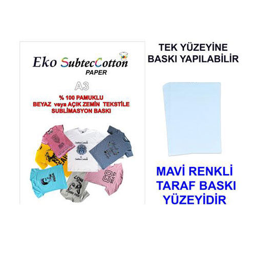 Eko.SubtecCotton Transfer Baskı Kağıdı (10 adet A3) - 3
