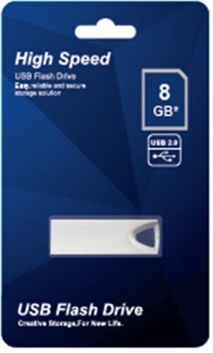 Elba 8GB Metal 2.0 USB Flash Bellek - OEM