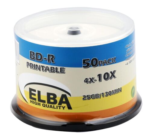 Elba Blu-Ray BD-R 10X 25GB 50Lİ Cake Box Prıntable - 1