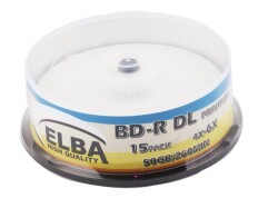 Elba Blu-Ray BD-R 6X 50GB 15Lİ Cake Box Prıntable - 1