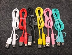 Elba EC-13S Bağlantı Kablosu 2in1 Micro 1mt Siyah Iphone Micro - 1