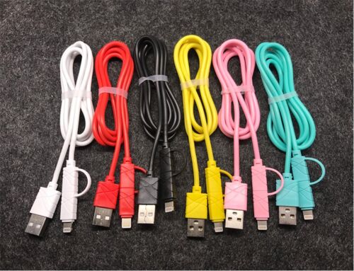 Elba EC-13S Bağlantı Kablosu 2in1 Micro 1mt Siyah Iphone Micro - ELBA