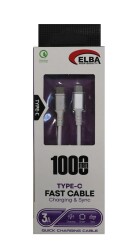Elba Elb-39 T20 Type-c To Type-c 1Mt Beyaz Şarj Kablosu Beyaz - 1