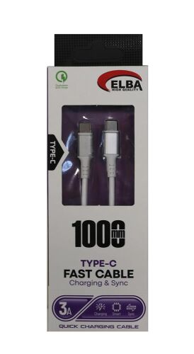 Elba Elb-39 T20 Type-c To Type-c 1Mt Beyaz Şarj Kablosu Beyaz - 1
