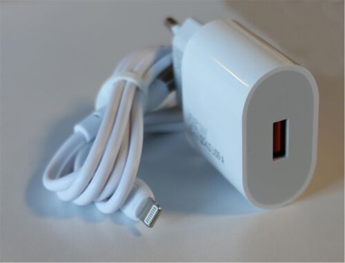 Elba ELB07-USB-25WIOS Beyaz 25W Usb Ev Şarj Kafa+ Usb 1mt Lightning Kablo QC4.0 Hızlı Şarj - ELBA (1)