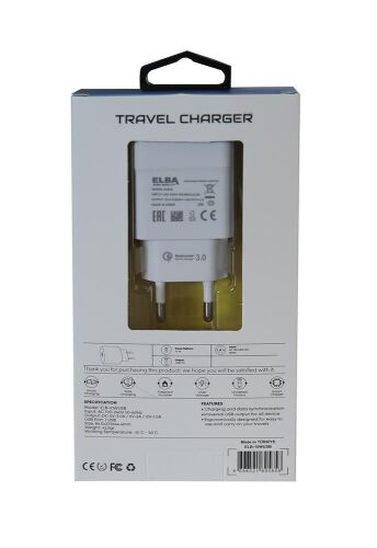 Elba Elb10 10W 3.0A Hızlı Şarj Akıllı Koruma Usb EV Şarj Kafa - ELBA (1)