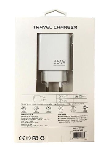 Elba ELB11 Elb-35w USB 35w Hızlı Şarj Akım Koruma EV Şarj Kafa - ELBA (1)