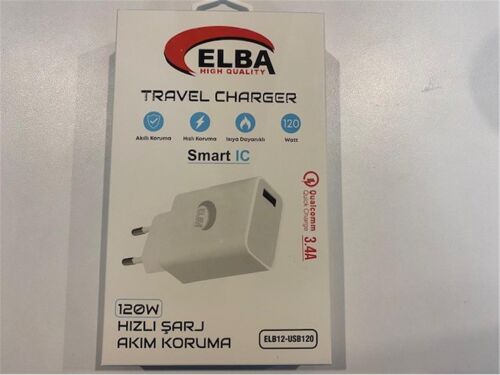 Elba ELB12 Elb- USB120 120W 3.4A Hızlı Şarj Akım Koruma Isıya Dayanıklı EV Şarj Kafa - ELBA