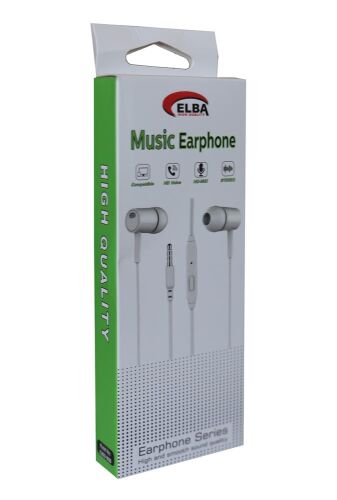 Elba elb22-D21B Beyaz Kulakiçi Mikrofonlu Kablolu Kulaklık - ELBA