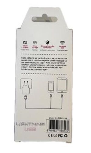 Elba Elb27-IOS 1Mt iPhone Lightning 3A Hızlı Şarj Hasırlı Şarj Kablosu Beyaz - ELBA (1)