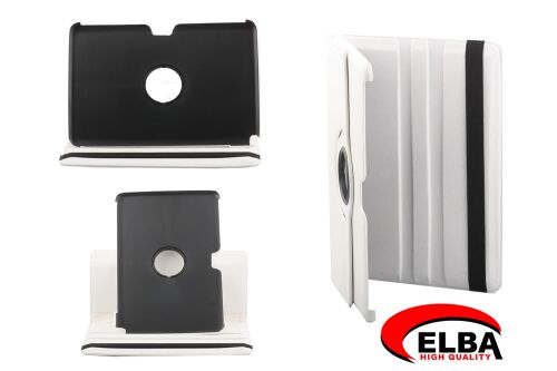 Elba Samsung Tab2 P3100 Renkli Kılıf 360 Derece Dönebilen (Kırmızı-Siyah-Beyaz) - ELBA