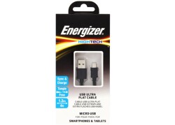 Energizer C21UBMCGBK4 1.2m Flat Micro Siyah Usb Kablosu - 1
