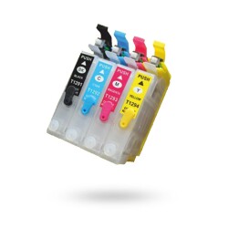 Epson 1291-1294 Muadil Kolay Dolan Kartuşlar (Dolu 4 Adet Kartuş ) - 1