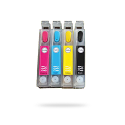 Epson 27XL T2701-2704 Muadil Kolay Dolan Kartuşlar (Dolu 4 Adet Kartuş) - 1