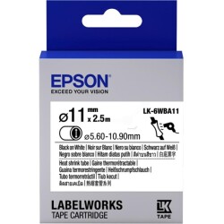 Epson LK-4WBA5 Beyaz Üzeri Siyah Makaron (3-5,7 mm çap) 2,5Metre - 1