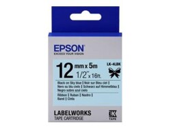 Epson LK-4YBF Floresanlı Sarı Üzeri Siyah 12mm 9Metre Etiket - 1
