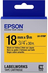 Epson LK-5YBP Pastel Sarı Üzeri Siyah 18mm 9metre - 1