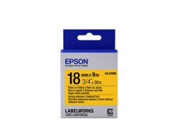 Epson LK-5YBW Güçlü Yapışkanlı Sarı Üzeri Siyah 18mm 9Metre Etiket - 1
