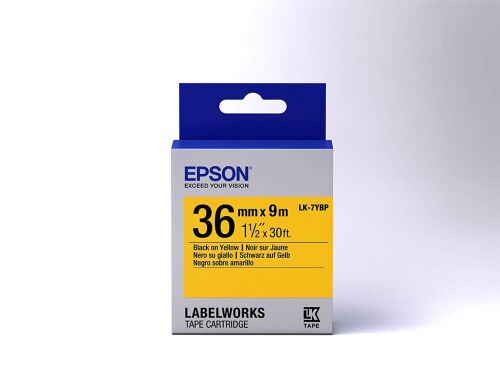 Epson LK-7YBP Pastel Sarı Üzeri Siyah 36mm 9Metre - EPSON